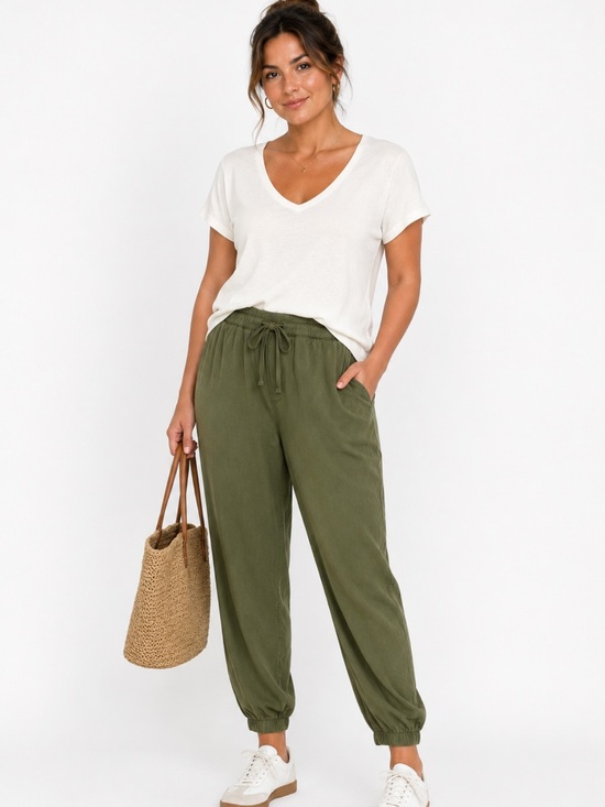 cloth & stone Pants - Cloth & Stone‎ TENCEL Jogger Pant Olive size Large
